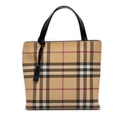 Pre-owned House Check Canvas Handbag Ladies NUUFFUO3XSFO9V9A