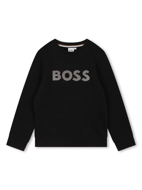 Logo-print cotton sweatshirt - Black
