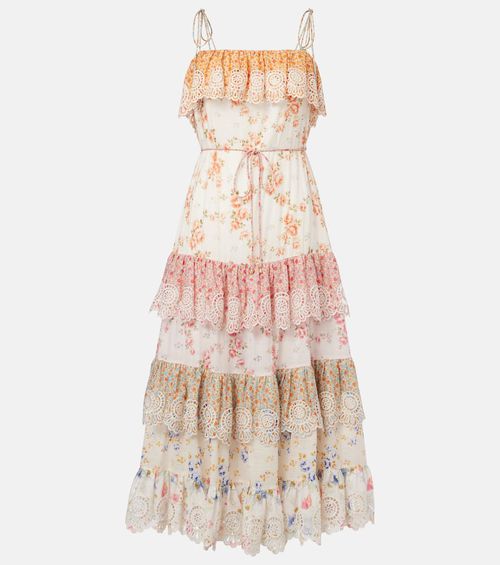 Lucky tiered cotton maxi dress