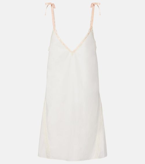 Alma lace-trimmed cotton minidress