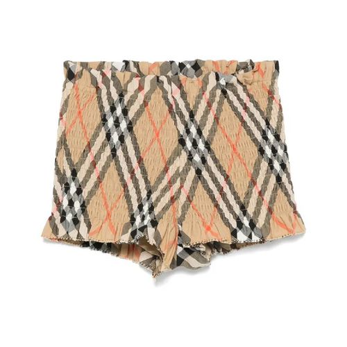Girls Check Pattern Cotton Shorts