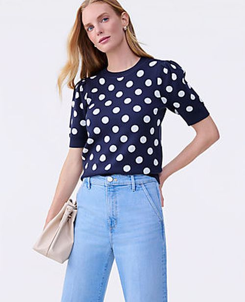 Ann Taylor Dotted Sweater Tee