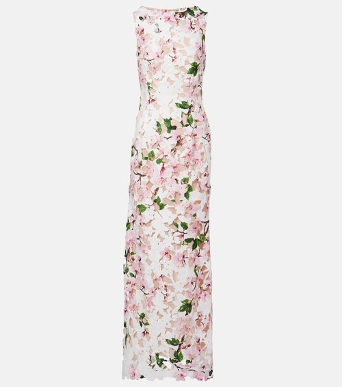 Floral guipure lace gown