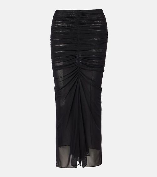 Ruched maxi skirt