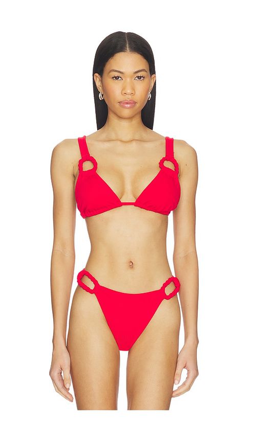 Nau Bikinis Rope Link Bikini Top in Red. - S also in