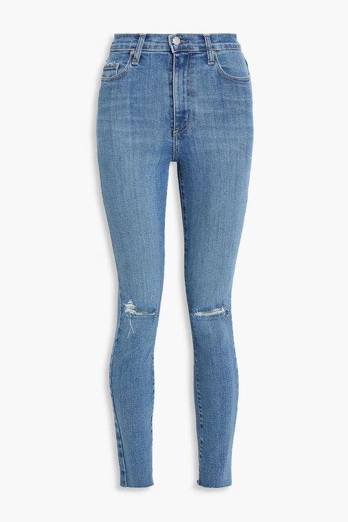 Siren distressed high-rise skinny jeans - Blue - 24