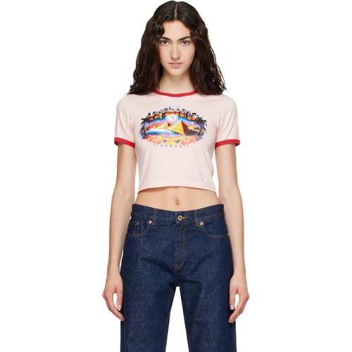Pink Pyramid Tourism Cropped Baby Short Sleeve T‑shirt