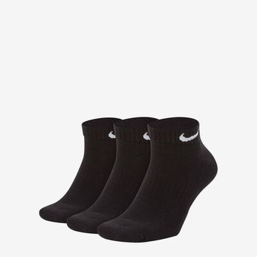 Everyday 3Pk Quarter Cushion Socks in Black