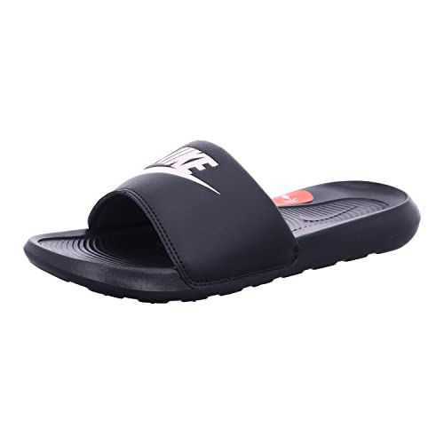 NIKE Women's Slipper, White Black White, 9