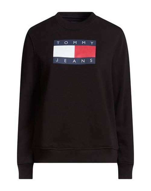 Woman Sweatshirt Black Size M Cotton