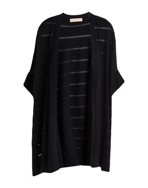 Woman Cardigan Black Size 6 Silk, Cashmere