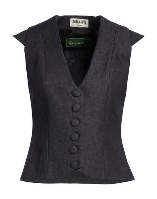 Woman Tailored Vest Blue Size S Wool