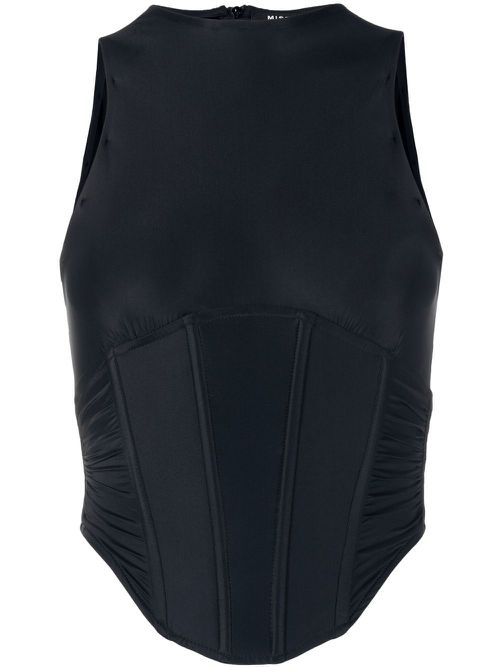 Ruched corset top - Black