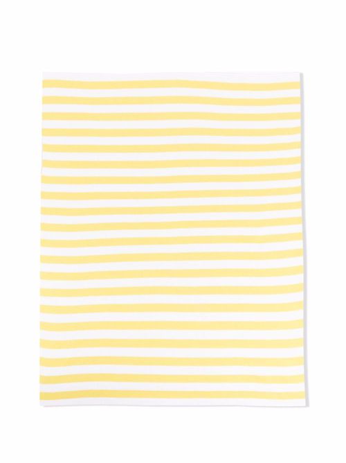 Little Bear striped knitted blanket - Yellow