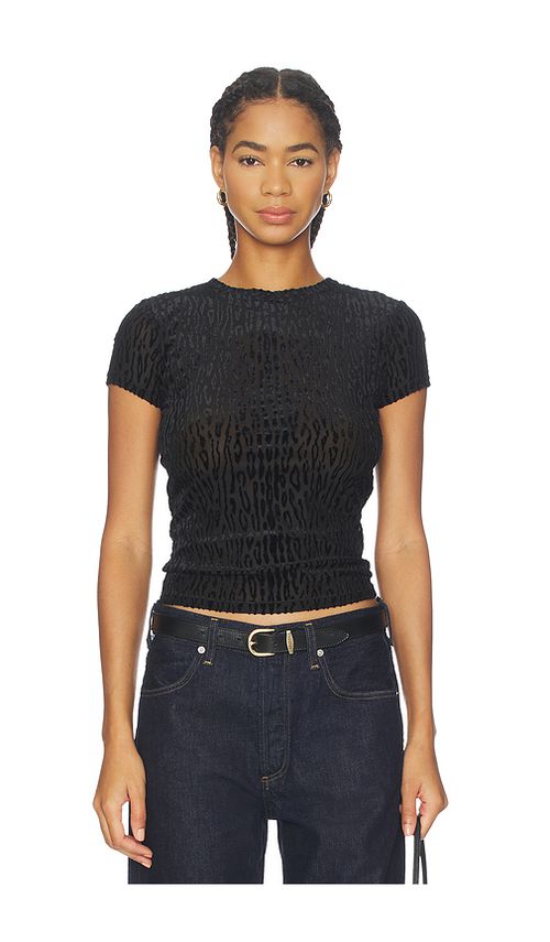 PAIGE Eisa Tee in Black. - XXS also in L, M, S