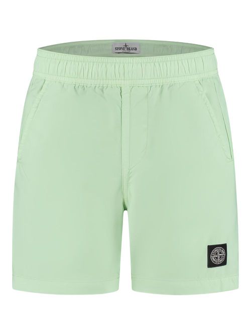 Stone Island Junior logo-appliqué swim shorts - Green