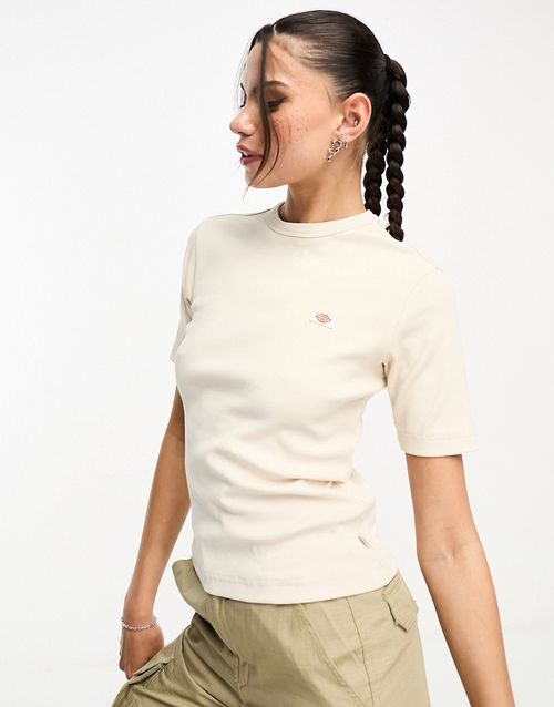 Marysville ribbed t-shirt in stone-Neutral