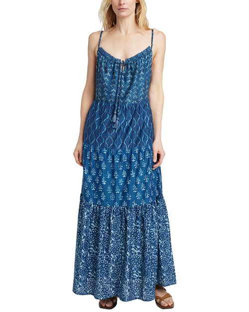 Faherty Silk-Blend Sun Chaser Maxi Dress