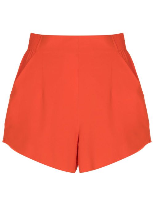 High-waisted A-line shorts - Orange
