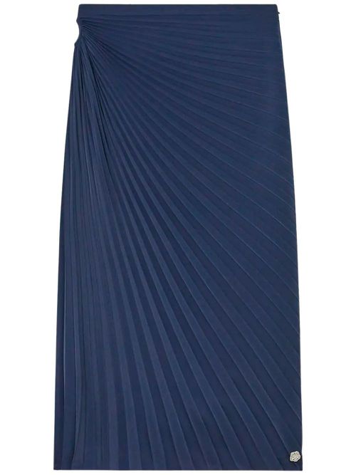 Sunray-pleated midi skirt - Blue