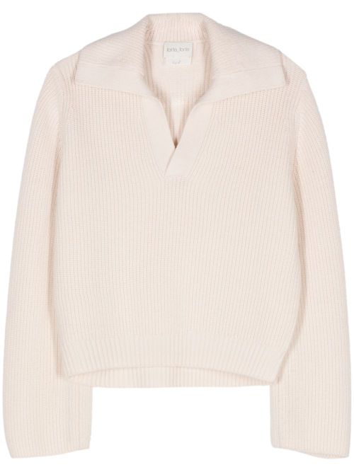 Spread-collar jumper - Neutrals