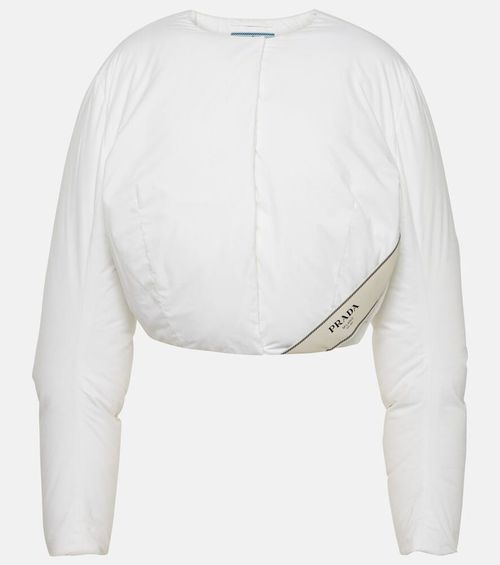 Prada Cropped cotton down jacket