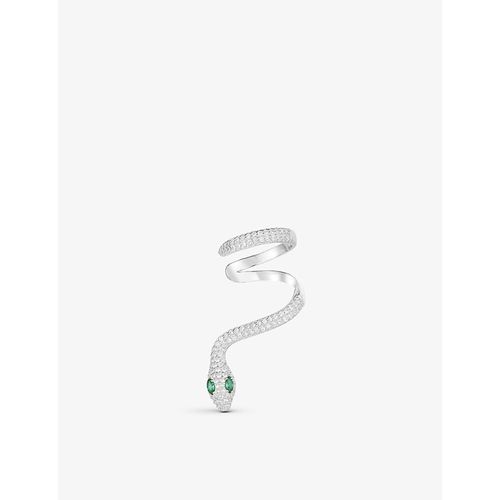 Womens Silver Serpent Sliding Sterling-silver