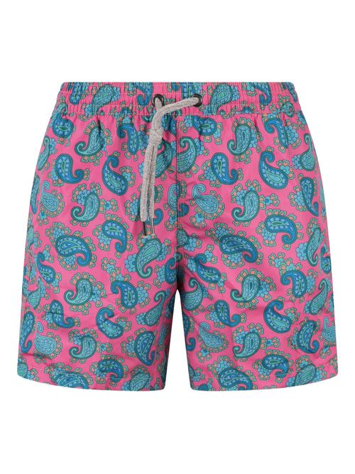 Paisley-print swim shorts - Pink