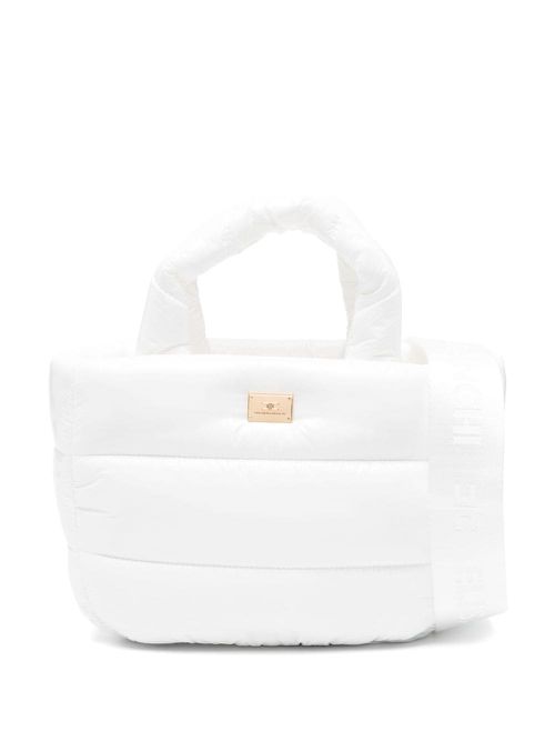Quilted tote bag - White