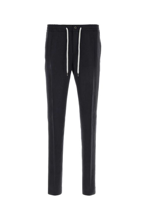 Linen Joggers — Navy