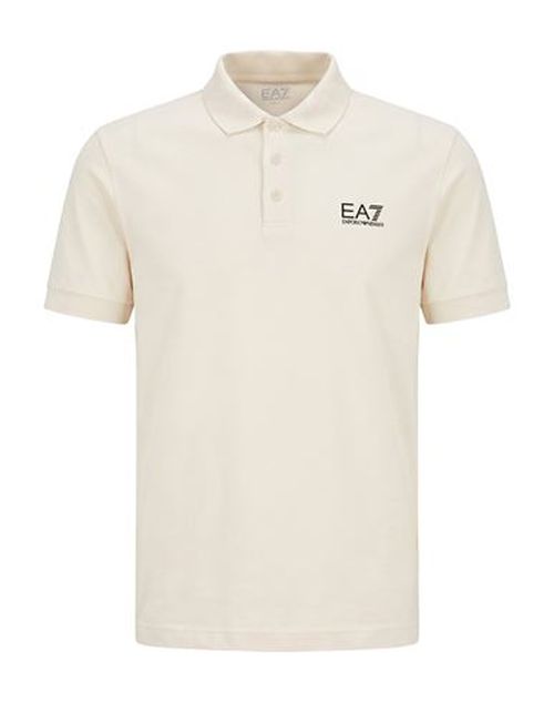 Man Polo shirt Cream Size XL Cotton, Elastane