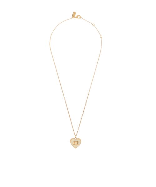 Coach Signature Heart Locket Boxed Necklace