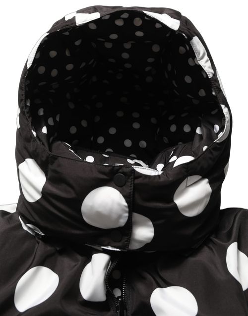 Polka Dot Down Jacket — Black