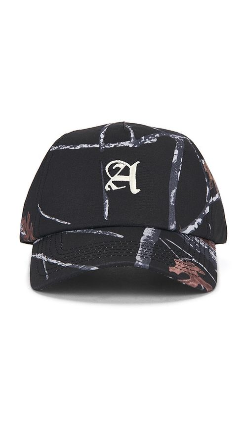 Autumn Headwear Camo 5 Panel Cap in Black
