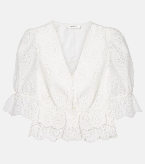 The Deco broderie anglaise cotton blouse