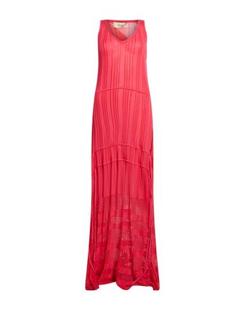 Maison Flâneur Woman Maxi dress Coral Size 6 Cotton, Viscose