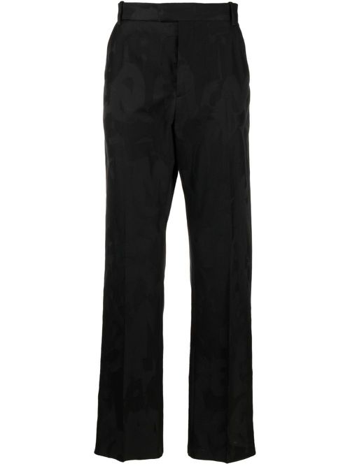 Jacquard tailored trousers - Black