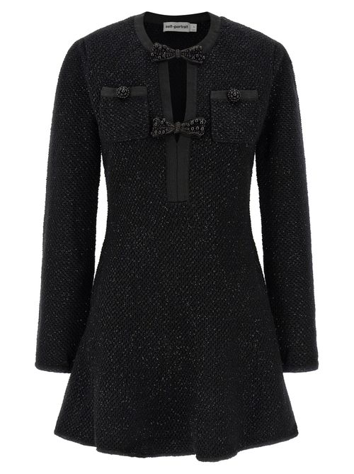 Sequin Knit Dress — Black