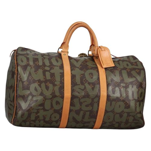 Louis Vuitton Keepall Bag Monogram Canvas Brown Canvas Travel Bag Bag Pre-Owned