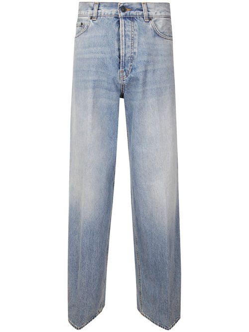 Cotton straight jeans - Blue