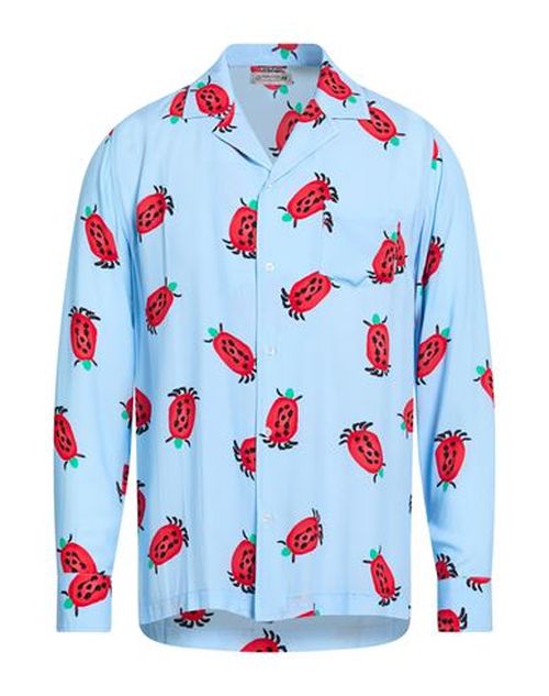 Man Shirt Azure Size M Viscose