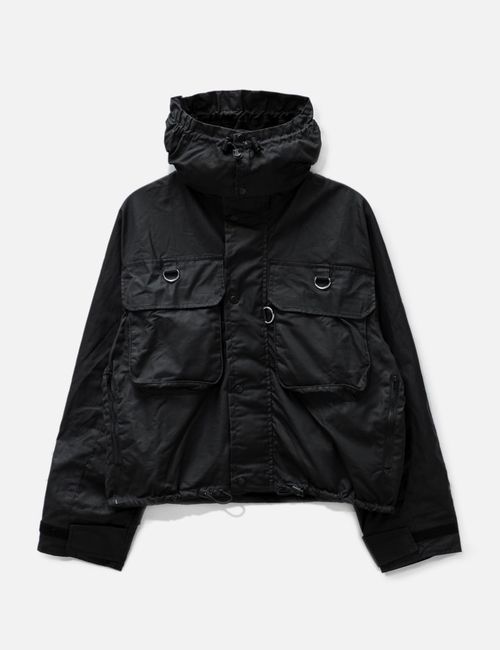 Waxed Cotton Cropped Parka