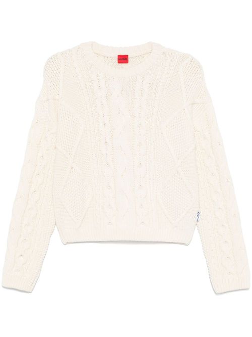 Crew-neck sweater - White