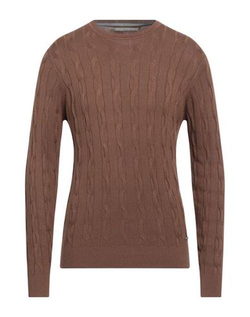 Man Sweater Brown Size XXL Viscose, Nylon