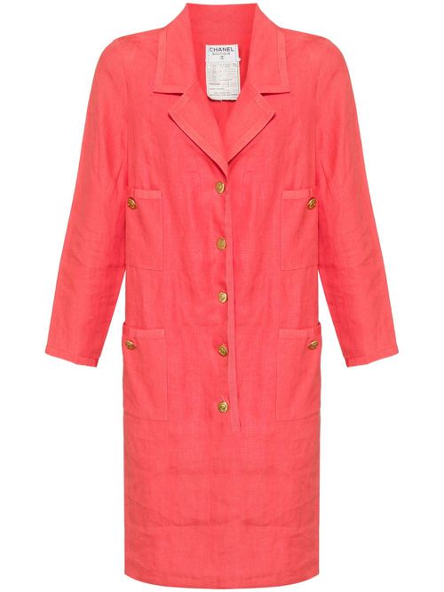 1993 CC mark button dress - Pink