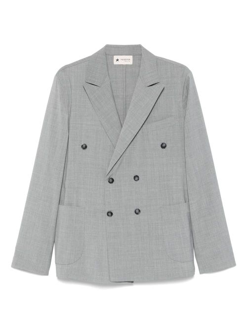 The Editor mélange-effect blazer - Grey