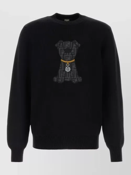 Fendi - wool sweater crew neck long sleeve