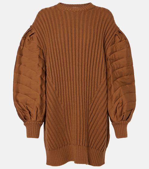 Ottuso ribbed-knit virgin wool minidress