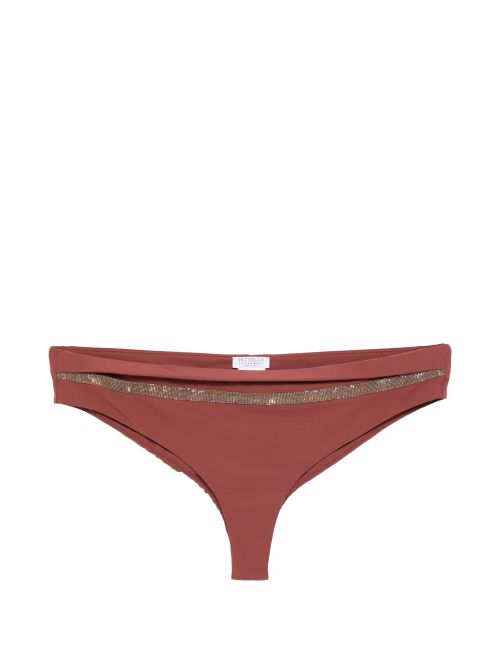 Embellished Bikini Bottoms — Rust