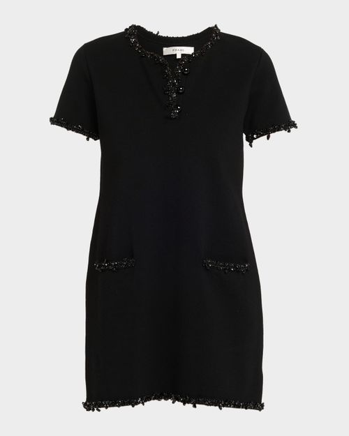 The Beaded Trim Mini Dress